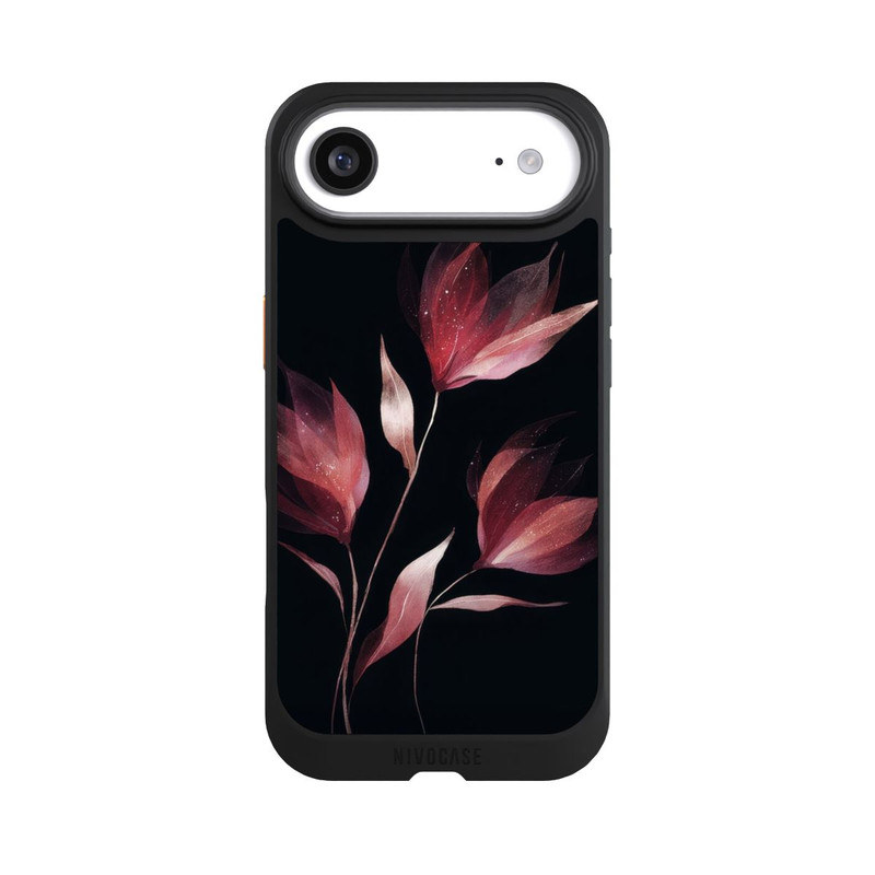 iPhone Air NIVOcore Burgunderrote Blume Negativ