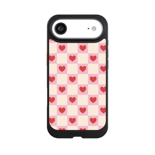 Apple iPhone Air NIVOcore Cœurs à Carreaux Roses Saint-Valentin