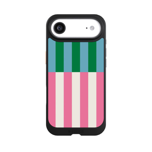 Apple iPhone Air NIVOcore Motif Rayé Vert Rose