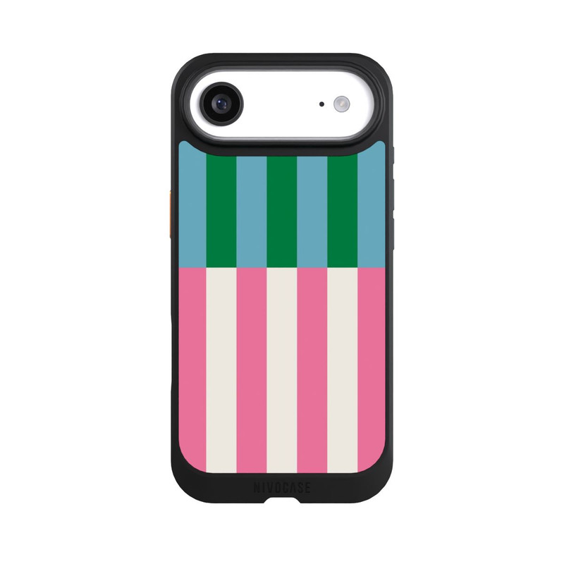 iPhone Air NIVOcore Motif Rayé Vert Rose