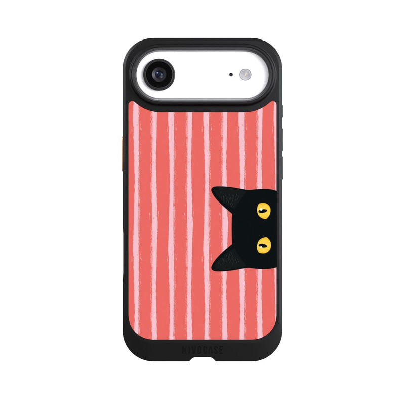 iPhone Air NIVOcore Schwarze Katze Gestreift Orange