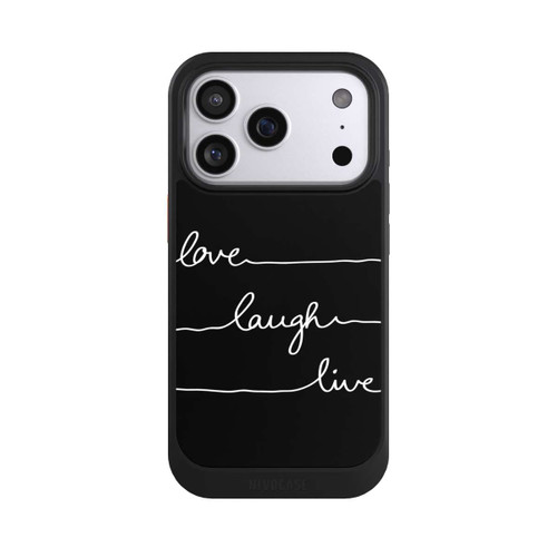 Apple iPhone 17 Pro NIVOcore Love Laugh Live weiß/schwarz
