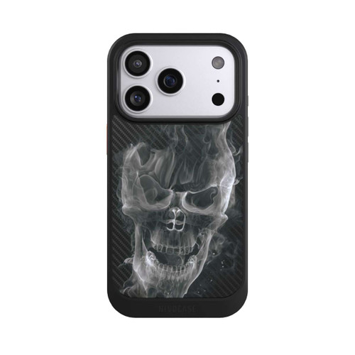 Apple iPhone 17 Pro NIVOcore rauchender Totenkopf Carbon