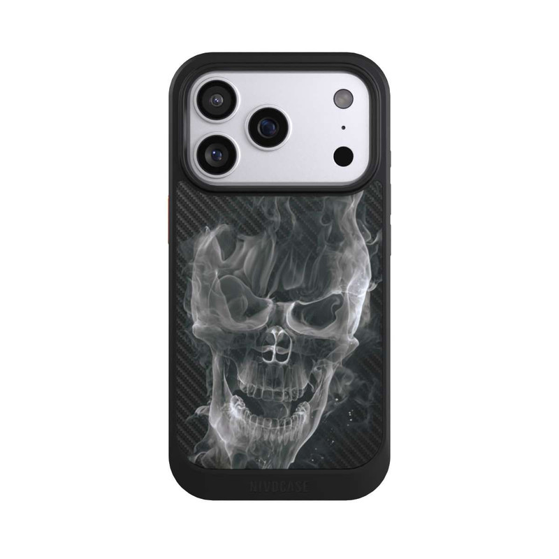 iPhone 17 Pro NIVOcore Crâne Fumée Carbone