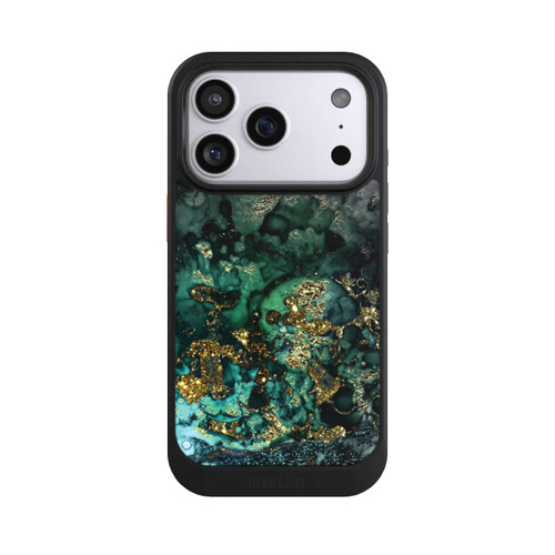Apple iPhone 17 Pro NIVOcore Cyan Glitzer Marmorlook