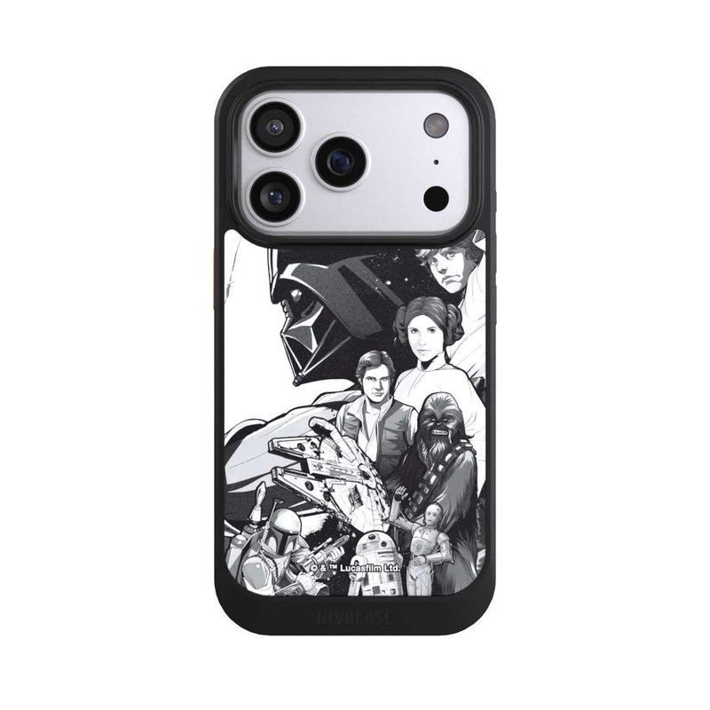 iPhone 17 Pro NIVOcore StarWars Charaktere - Schwarz-Weiß