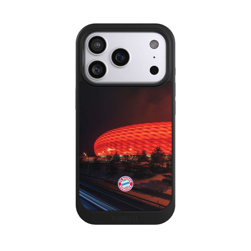 iPhone 17 Pro NIVOcore Allianz Arena bei Nacht FCB