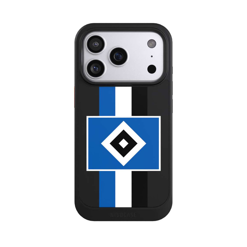iPhone 17 Pro NIVOcore HSV Streifen - Blau-Weiß-Schwarz - ohne Hintergrund
