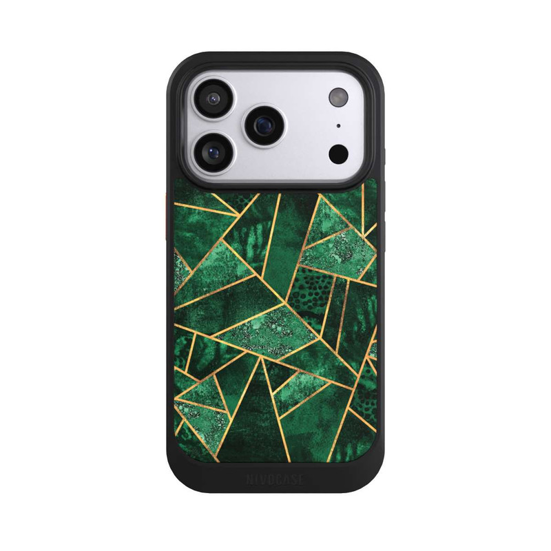 iPhone 17 Pro NIVOcore Tief Smaragdgrün Golddruck