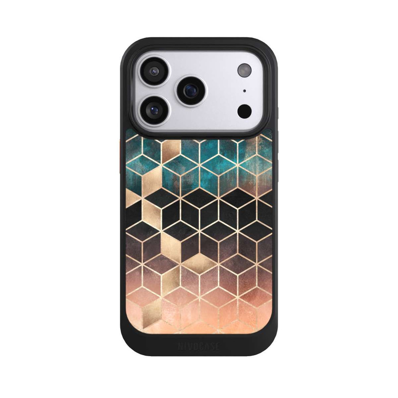 iPhone 17 Pro NIVOcore Ombre Traum Würfel Gold Druck
