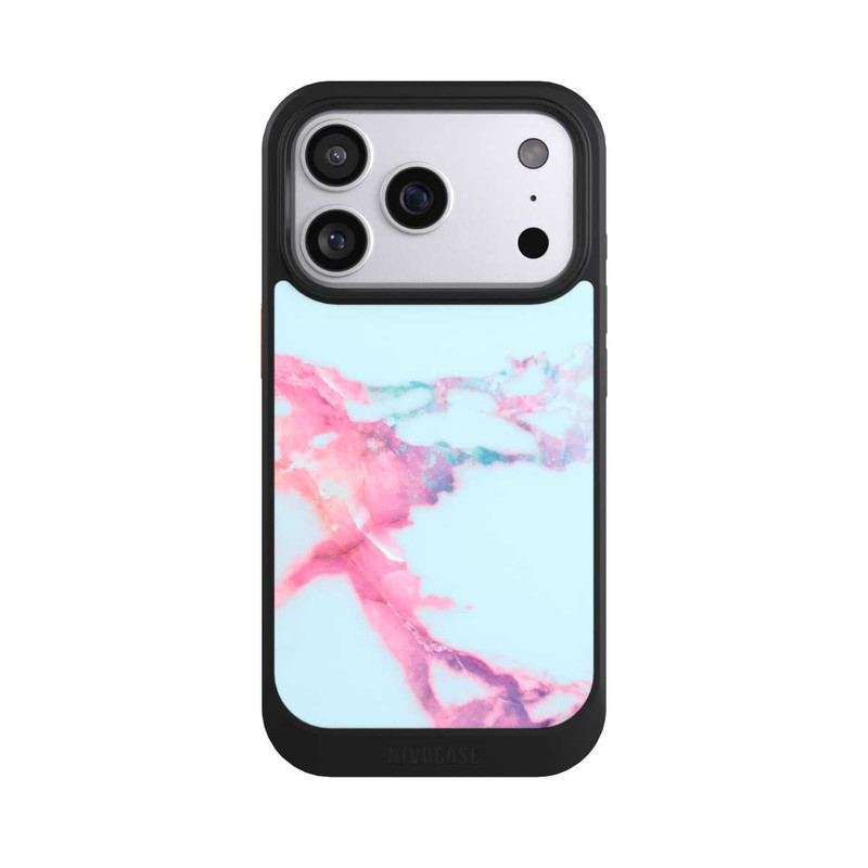 iPhone 17 Pro NIVOcore Hellblauer schillernder Adermarmor