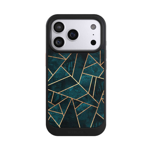Apple iPhone 17 Pro NIVOcore Tief Blaugrün Stein Gold Druck