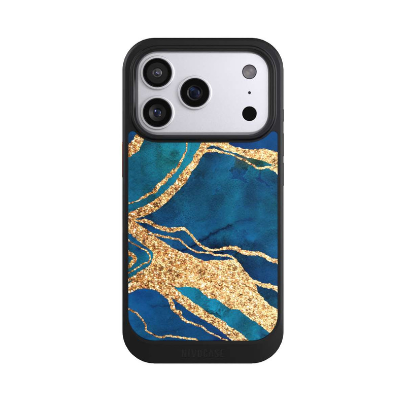 iPhone 17 Pro NIVOcore Gemstone Blue Gold