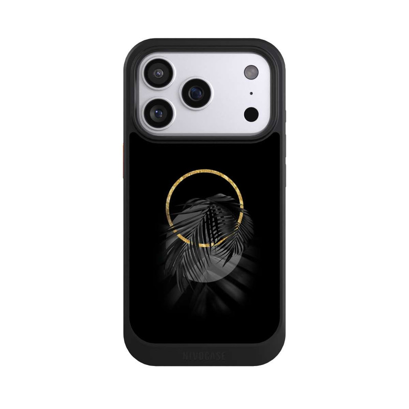 iPhone 17 Pro NIVOcore tropische Blätter schwarz