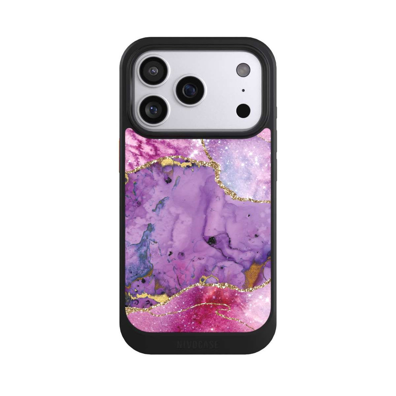 iPhone 17 Pro NIVOcore Lila Galaxy Glamour Marble