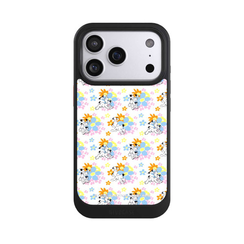 Apple iPhone 17 Pro NIVOcore Idéfix sur fleurs colorées