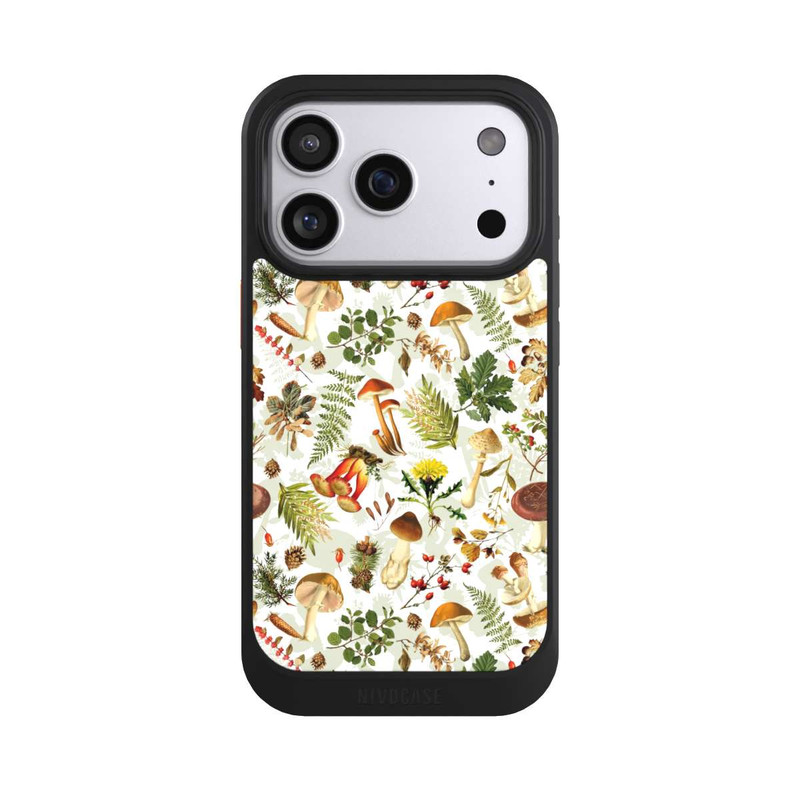 iPhone 17 Pro NIVOcore Pilzmuster Weiß