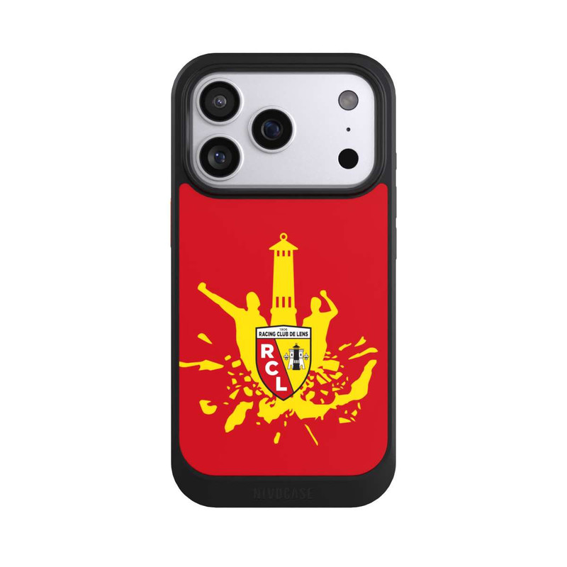 iPhone 17 Pro NIVOcore Tour RCL jaune sur rouge