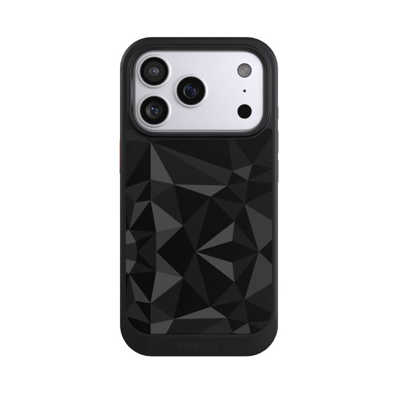 iPhone 17 Pro NIVOcore Polygonmuster schwarz