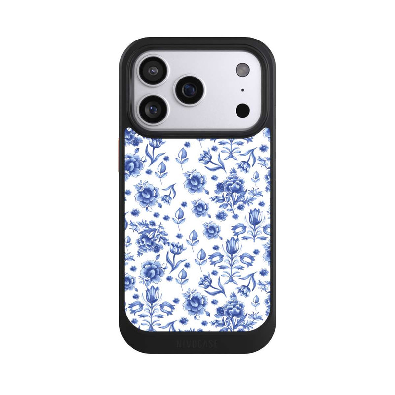 iPhone 17 Pro NIVOcore Motif à Fleurs - Faïence de Delft
