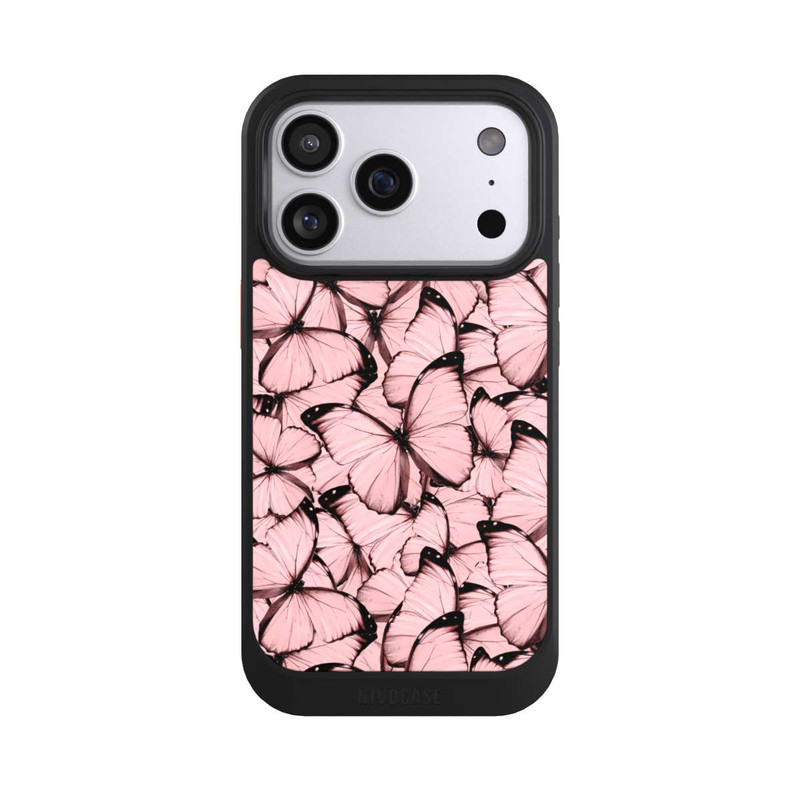 iPhone 17 Pro NIVOcore Pink Butterfly Pattern