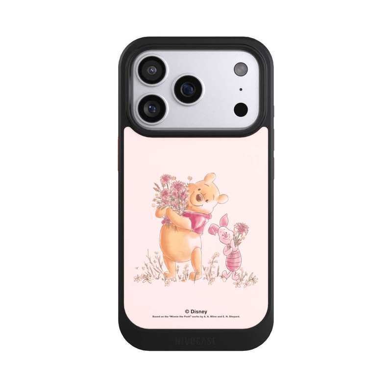 iPhone 17 Pro NIVOcore Winnie & Porcinet avec des Fleurs