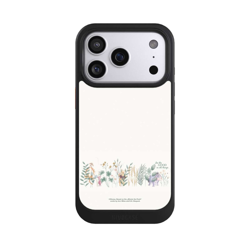 iPhone 17 Pro NIVOcore Winnie Pooh et ses amis derrière l'eucalyptus
