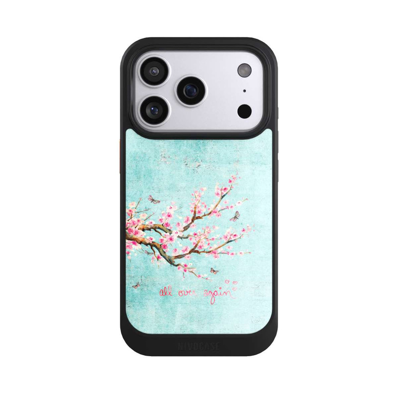iPhone 17 Pro NIVOcore Kirschblütenbaummuster Blau