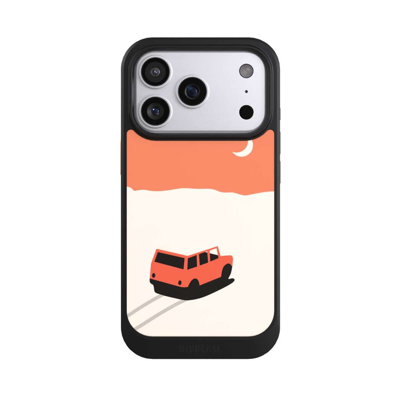 iPhone 17 Pro NIVOcore Auto in der Wüste