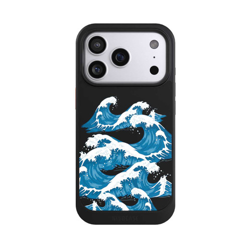 Apple iPhone 17 Pro NIVOcore Vagues de mer noires Kanagawa