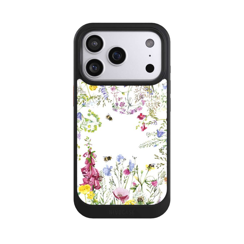 iPhone 17 Pro NIVOcore Cadre de fleurs sauvages des prés d'été