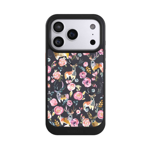 Apple iPhone 17 Pro NIVOcore Deers and flowers Anthracite