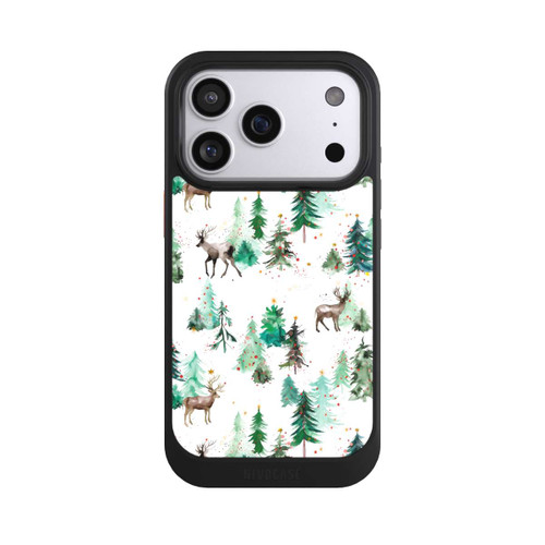 Apple iPhone 17 Pro NIVOcore Hirsche und Winterweihnachtsbäume