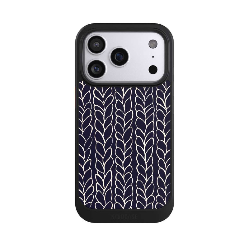 iPhone 17 Pro NIVOcore Wool Braids Drawings Navy