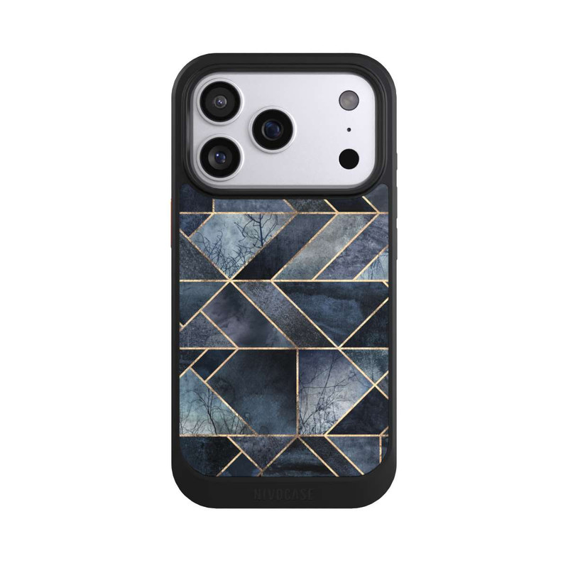 iPhone 17 Pro NIVOcore Abstraktes Natur-Dunkelblau