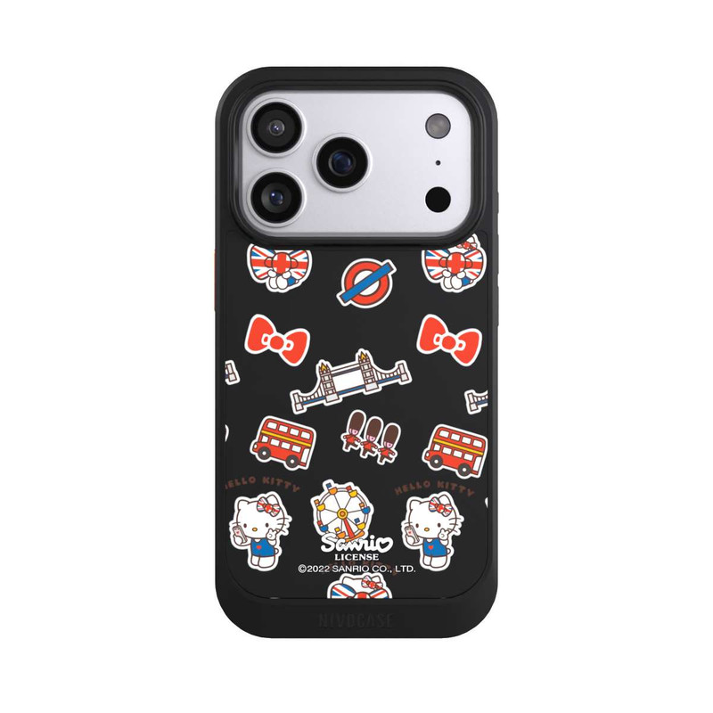 iPhone 17 Pro NIVOcore Hello Kitty Londoner Abzeichen Transparent
