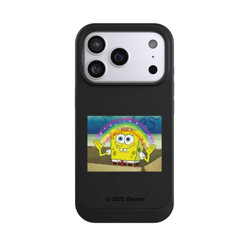 iPhone 17 Pro NIVOcore Bob L'Éponge - Meme Arc-en-ciel Transparent