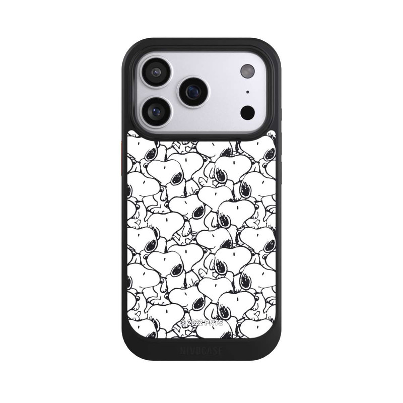 iPhone 17 Pro NIVOcore Snoopy Muster Schwarz und Weiß