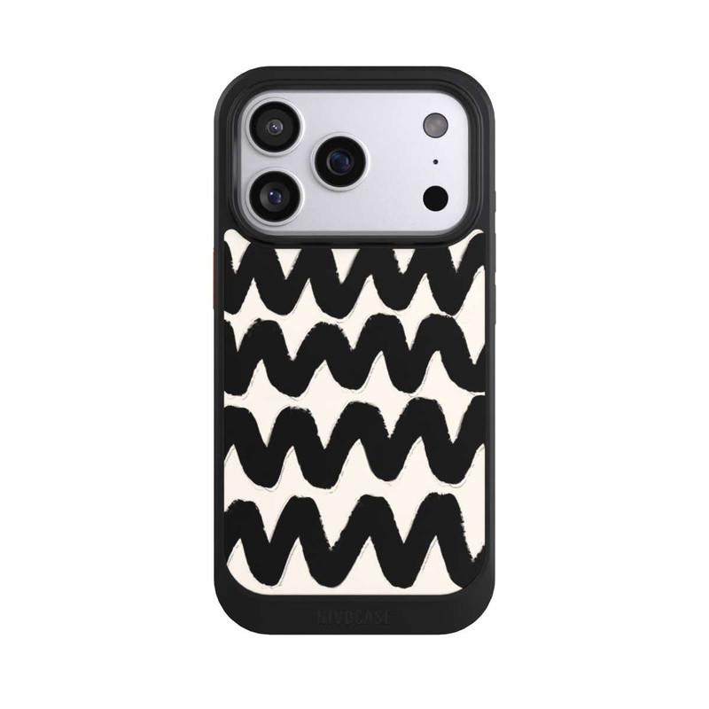 iPhone 17 Pro NIVOcore Vagues Noires Pattern
