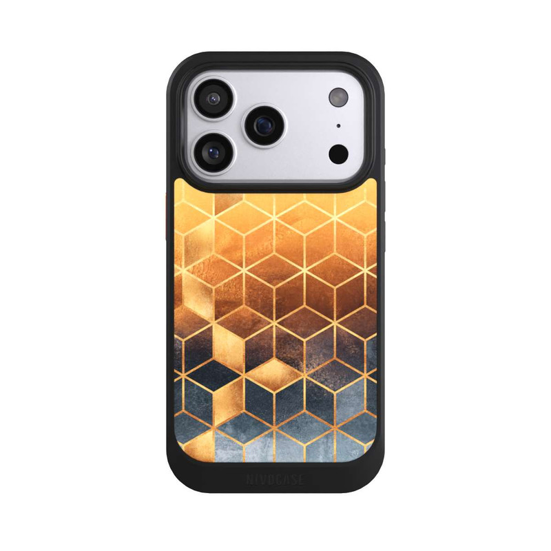 iPhone 17 Pro NIVOcore Würfel goldener Farbverlauf