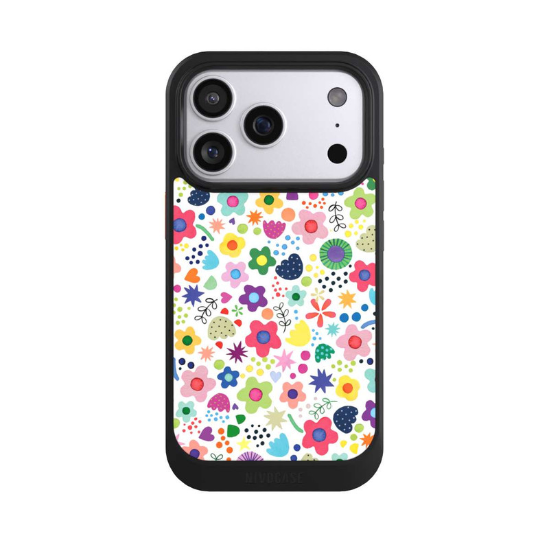 iPhone 17 Pro NIVOcore Psychedelische Blumen bunt
