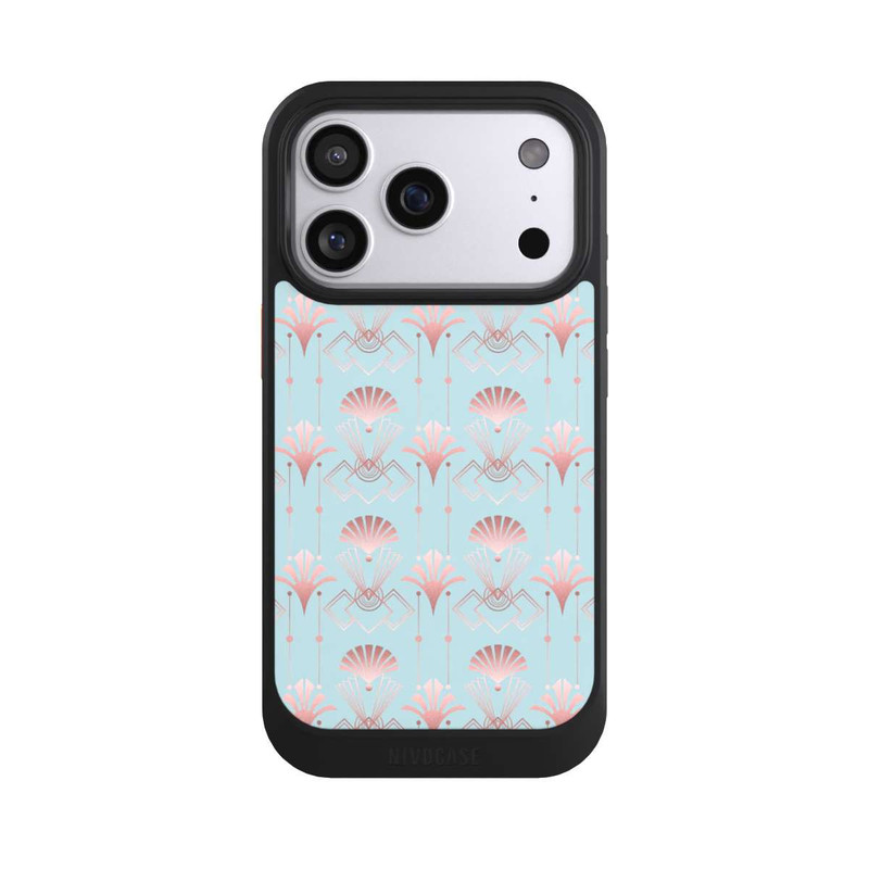 iPhone 17 Pro NIVOcore Art Deco Rose Gold Elegance Blue