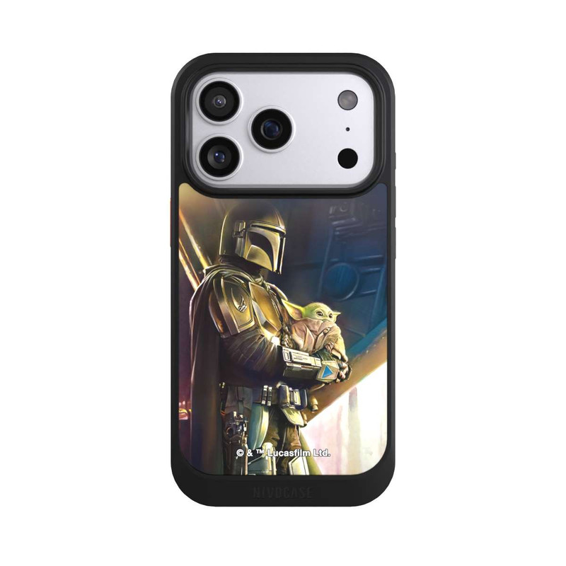 iPhone 17 Pro NIVOcore Mandalorianer und Grogu im Schiff