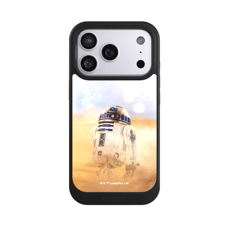 iPhone 17 Pro NIVOcore R2D2 dans le désert