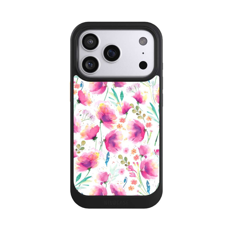 iPhone 17 Pro NIVOcore Abstrakte Mohnblumen aquarell