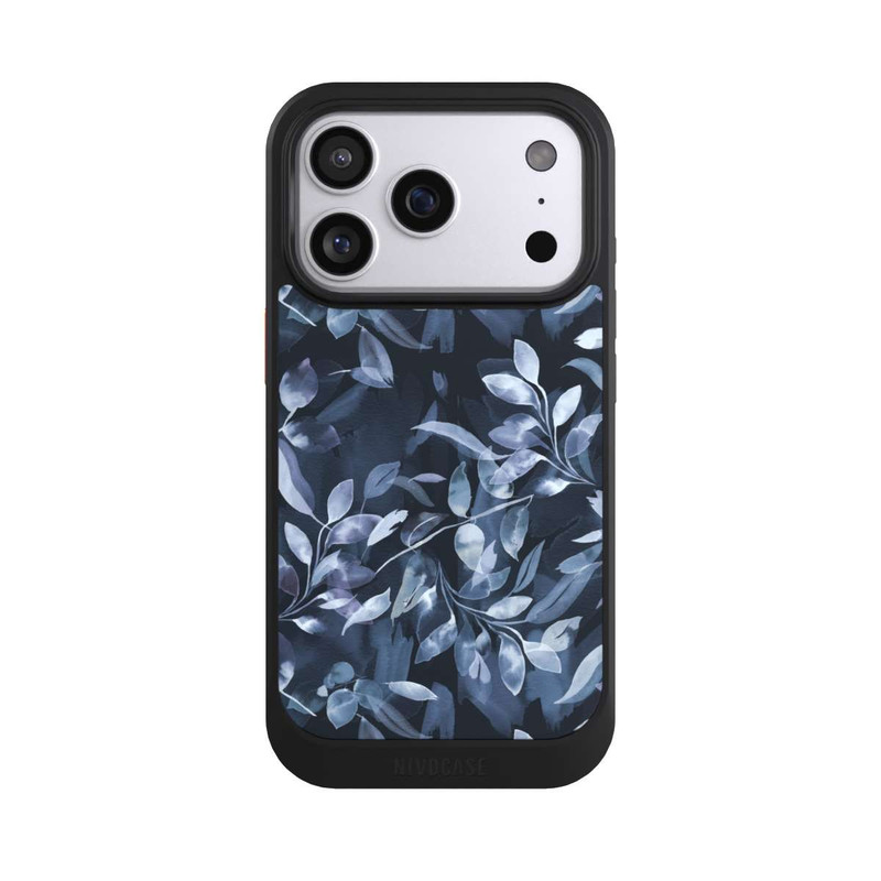 iPhone 17 Pro NIVOcore Aquarelle Feuilles Mystiques Marine