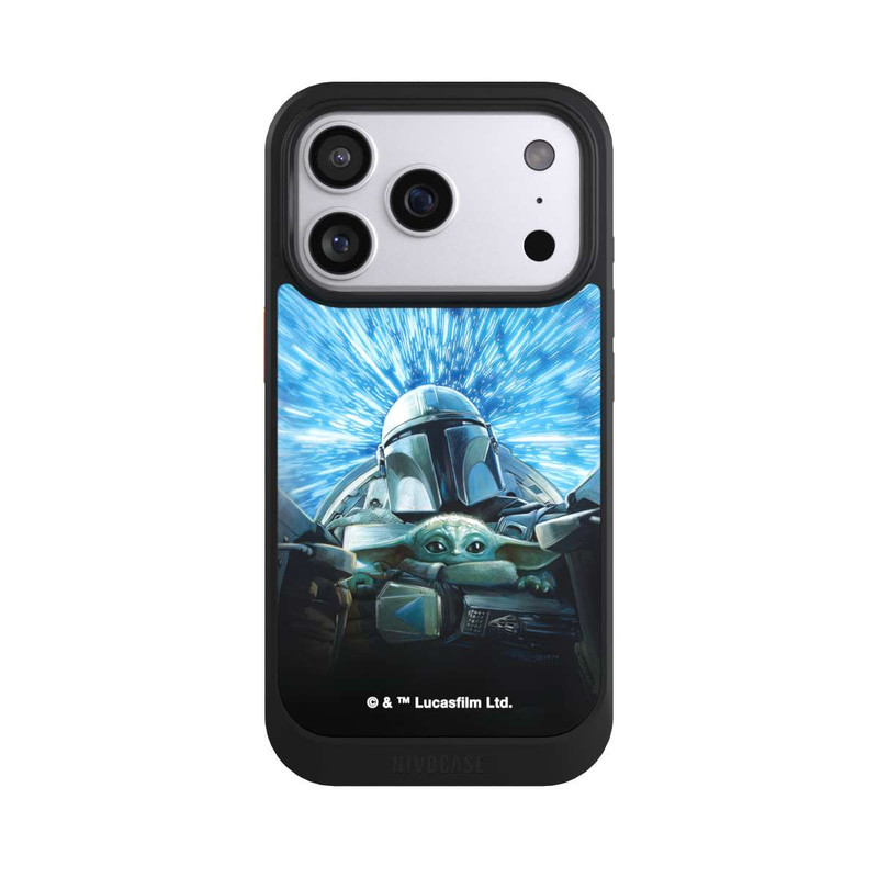 iPhone 17 Pro NIVOcore Grogu and Mando Flying Blue