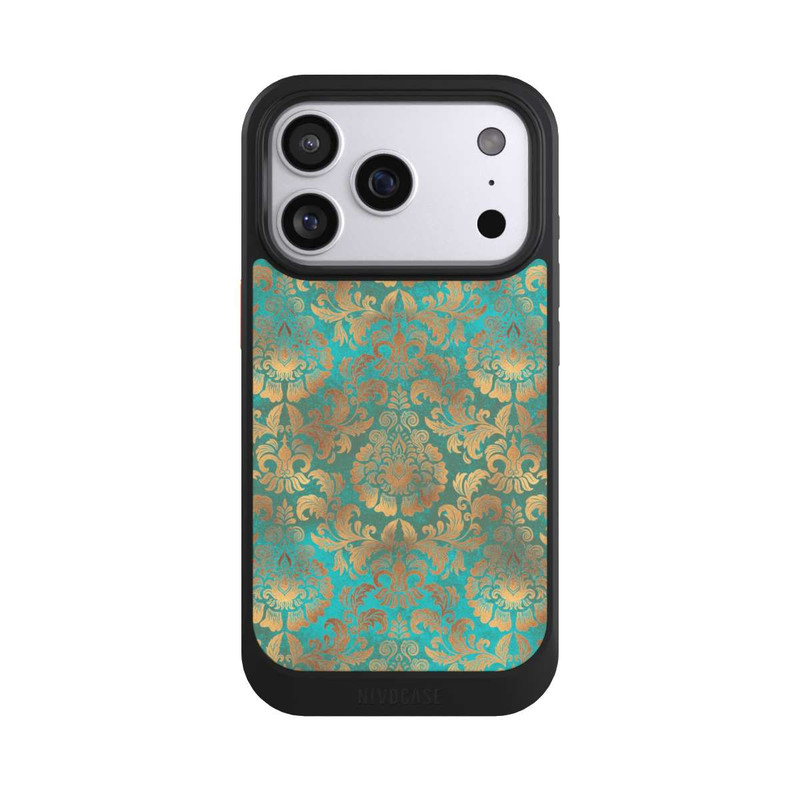iPhone 17 Pro NIVOcore Damasttapete Türkis