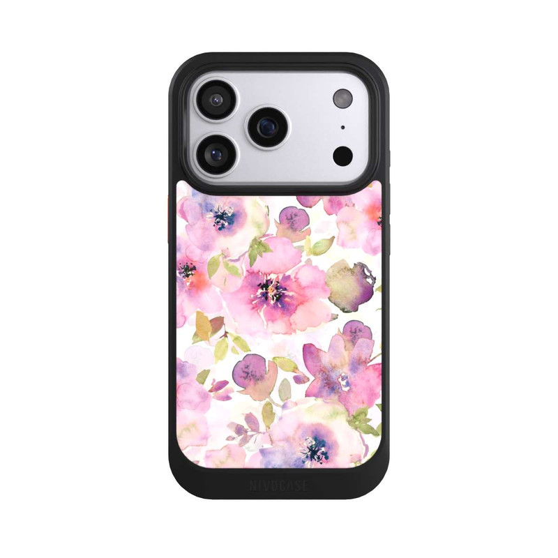 iPhone 17 Pro NIVOcore Tapete mit rosa Blumen