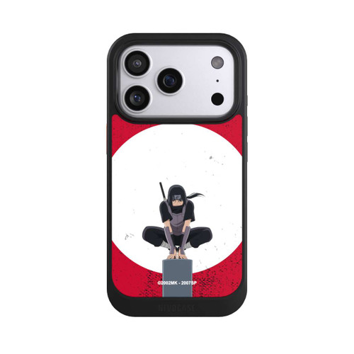 Apple iPhone 17 Pro NIVOcore Symbole Itachi Uchiha fond rouge